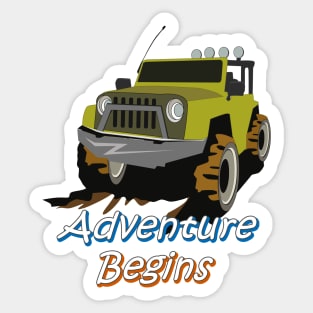 Jeep Adventure Begins Sticker